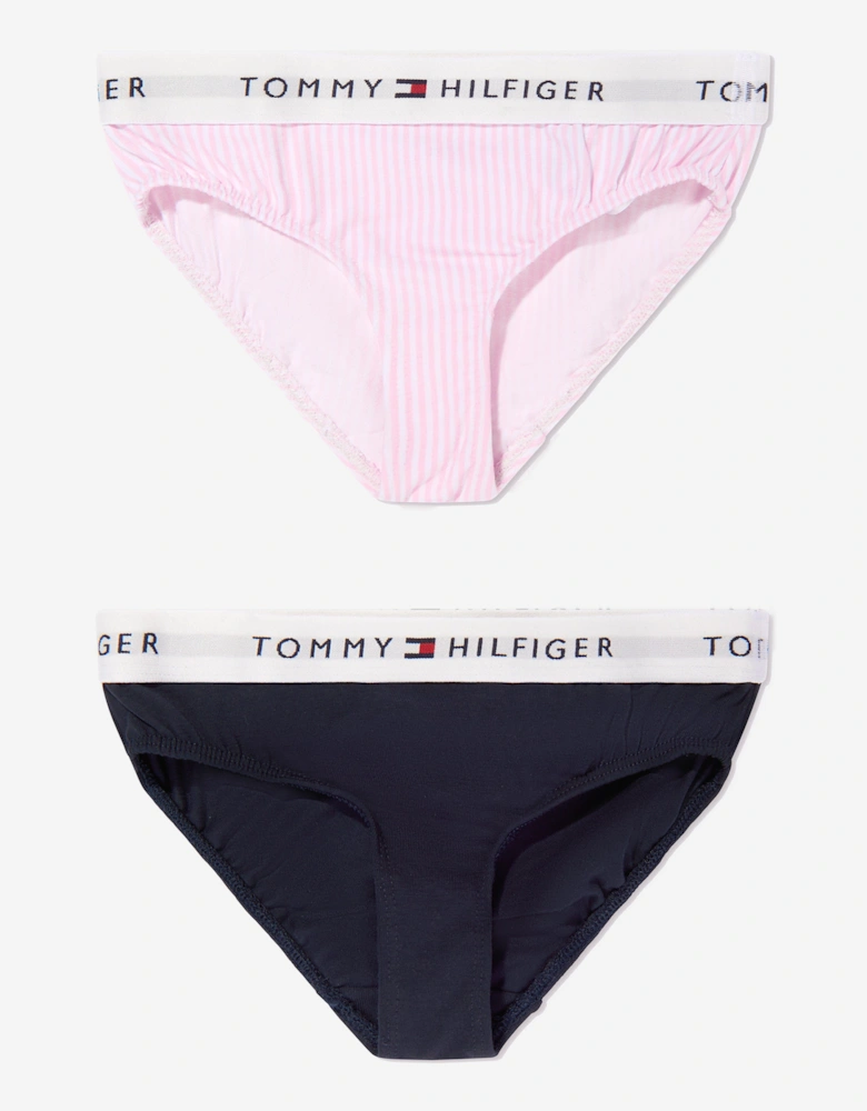 Girls 2 Pack Bikini Knickers Set in Multicolour