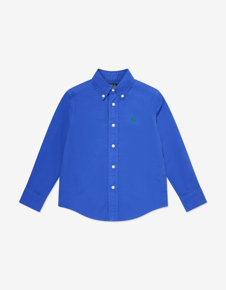 Boys Logo Sport Shirt in Blue