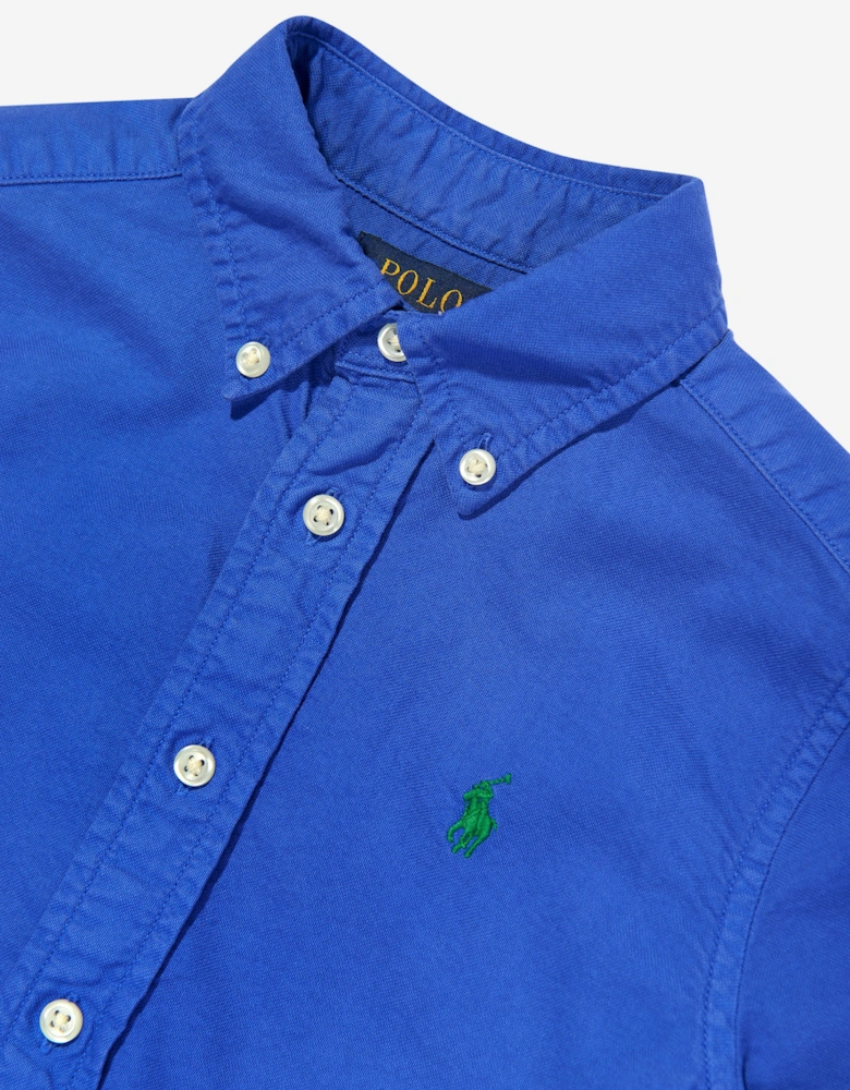 Boys Logo Sport Shirt in Blue