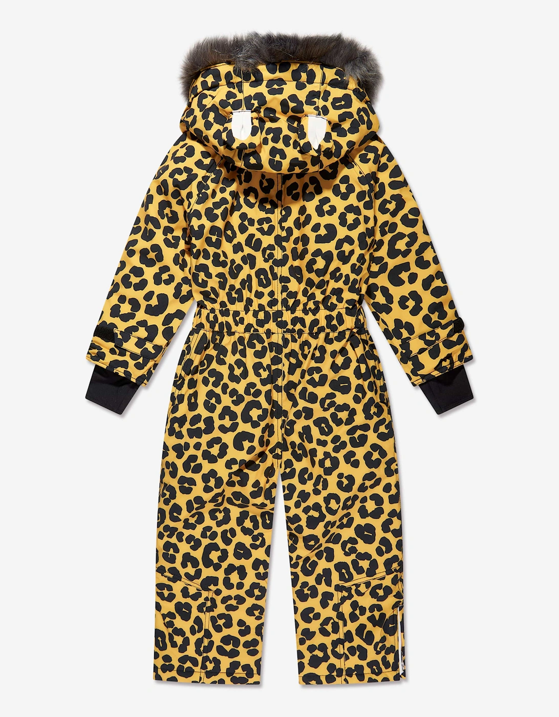 Kids Dash The Leopard Ski Suit in Yellow