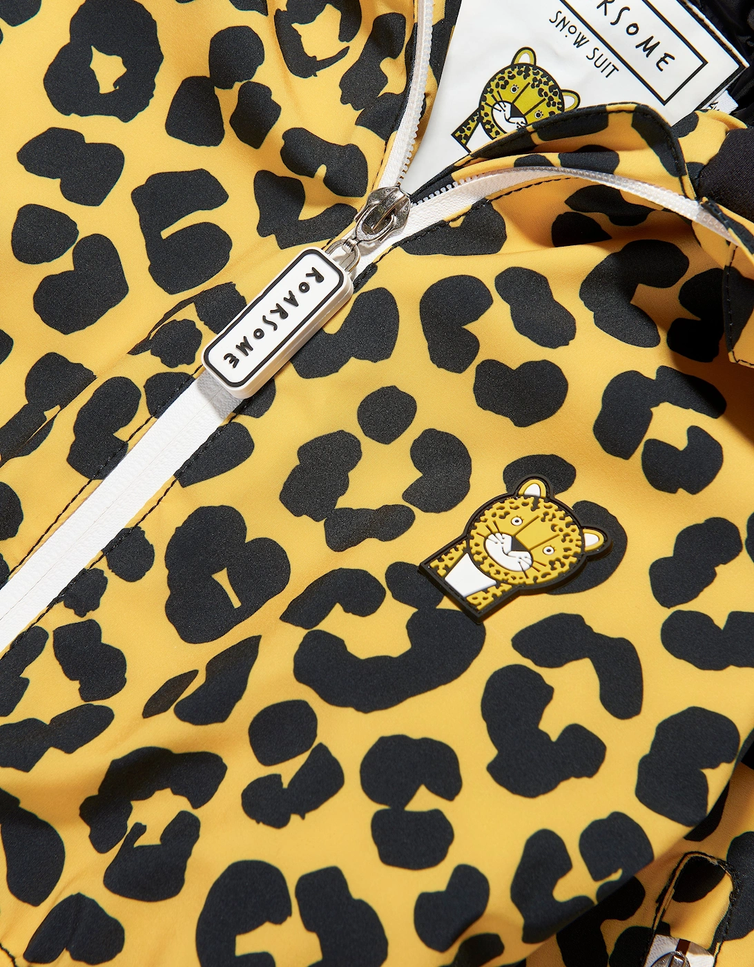 Kids Dash The Leopard Ski Suit in Yellow