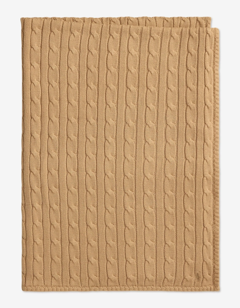 Baby Cable Knit Blanket in Beige (102cm)