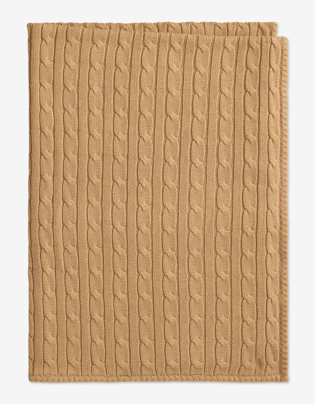 Baby Cable Knit Blanket in Beige (102cm), 4 of 3