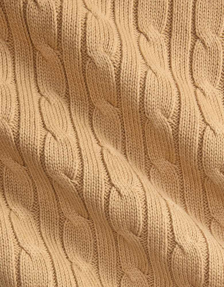 Baby Cable Knit Blanket in Beige (102cm)