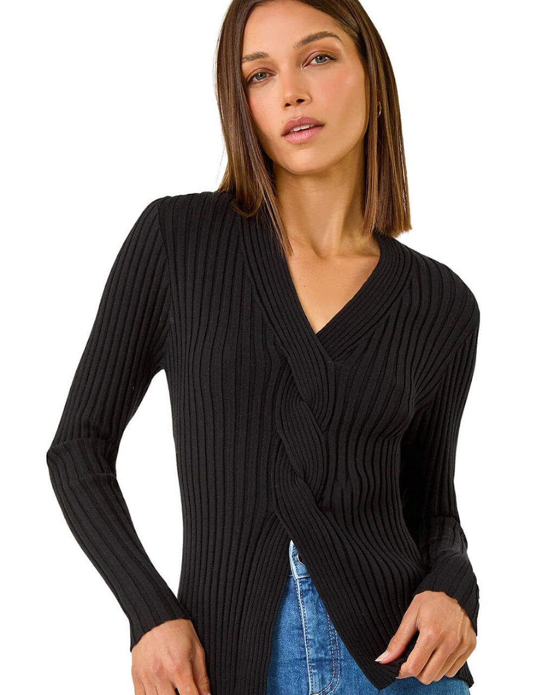 Cable Split Detail Rib Jumper, 2 of 1