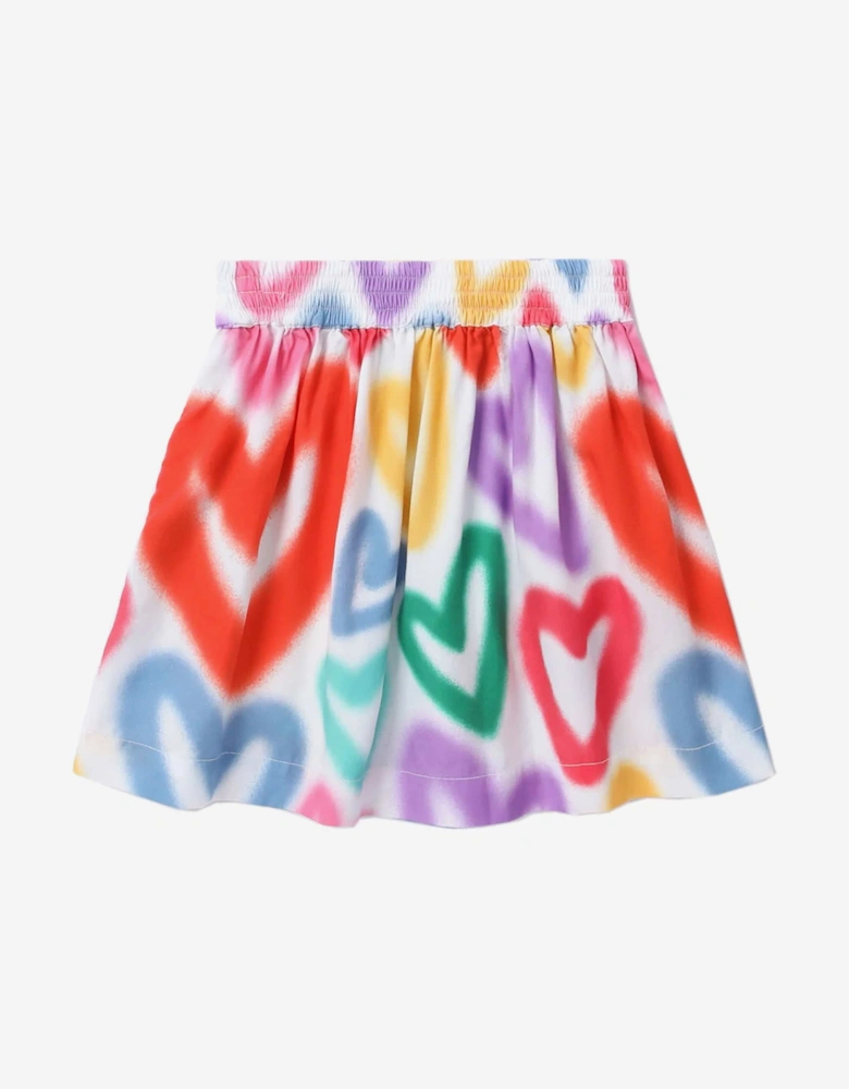 Girls Heart Skirt in Multilcolour