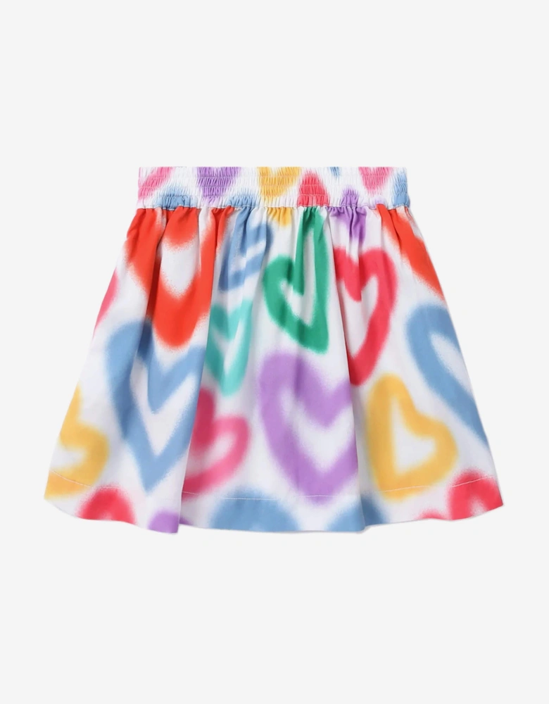 Girls Heart Skirt in Multilcolour