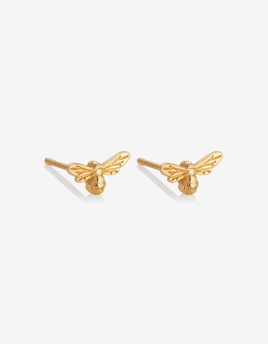 Lucky Bee Stud Earrings in Gold