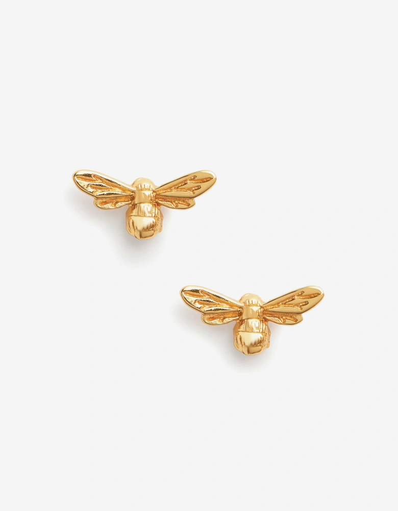 Lucky Bee Stud Earrings in Gold