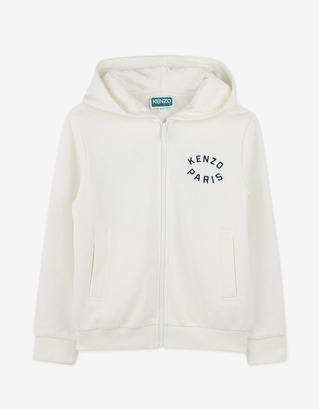 Kids Logo Zip Up Top in Ivory, 5 of 4