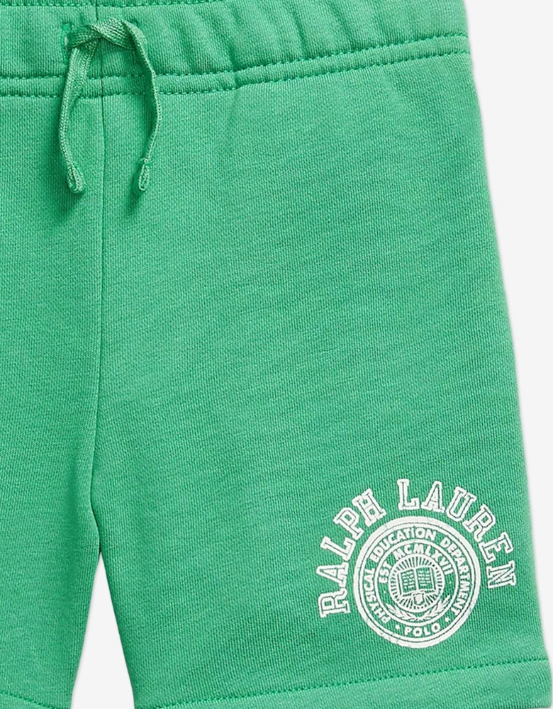Boys Logo Shorts in Green