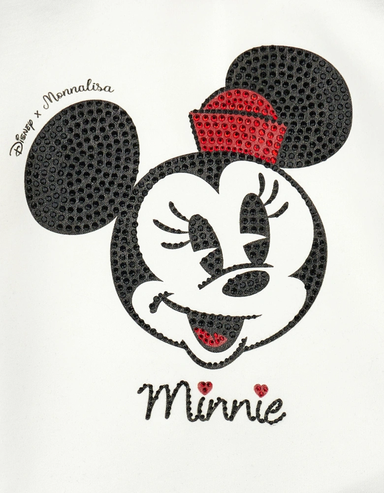 Baby Girls Long Sleeve Minnie T-Shirt in Ivory