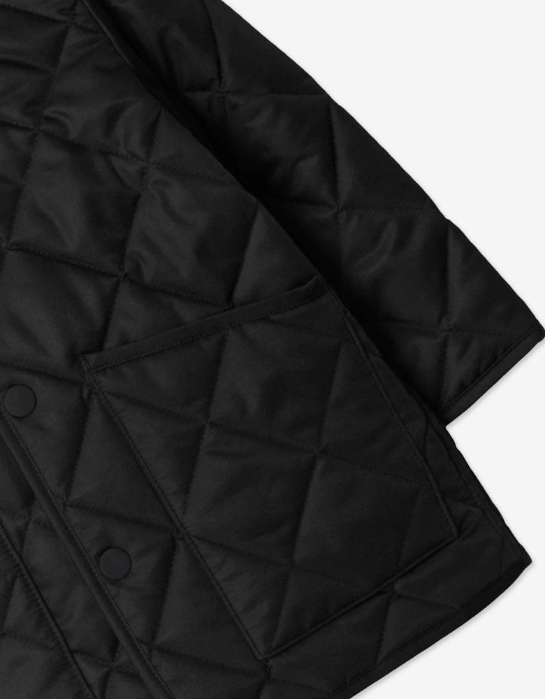 Baby Boys Mini Rowan Quilted Jacket in Black