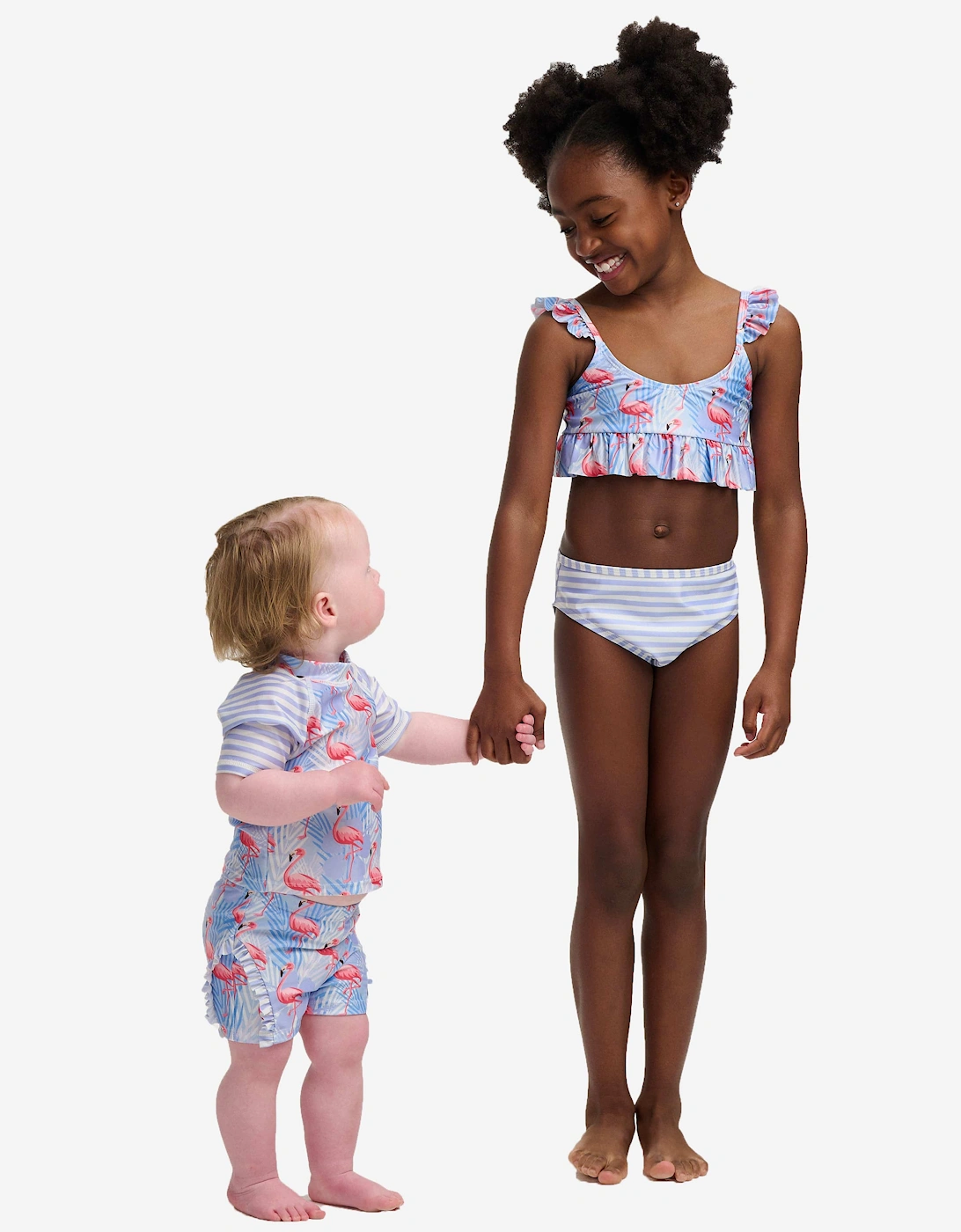 Girls Flamingo Bikini (UPF50+) in Purple