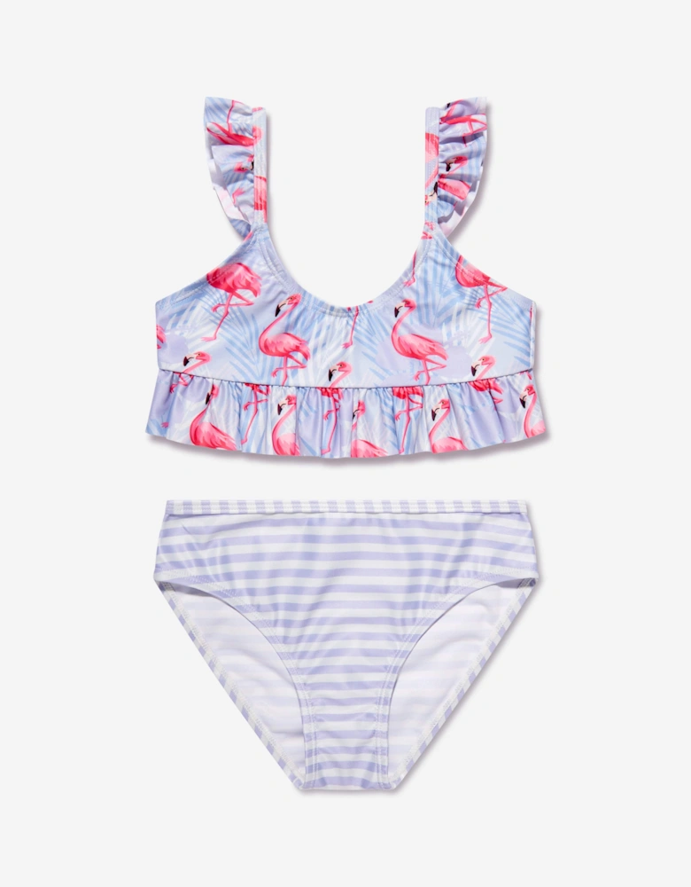 Girls Flamingo Bikini (UPF50+) in Purple