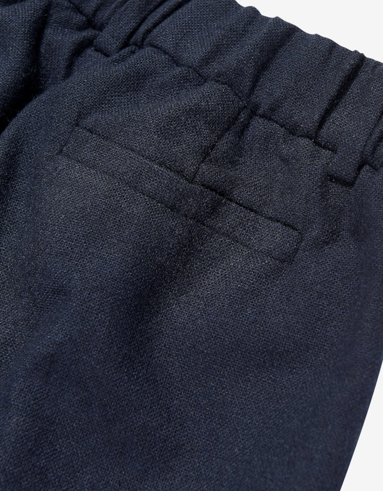 Boys Flannel Trousers in Navy