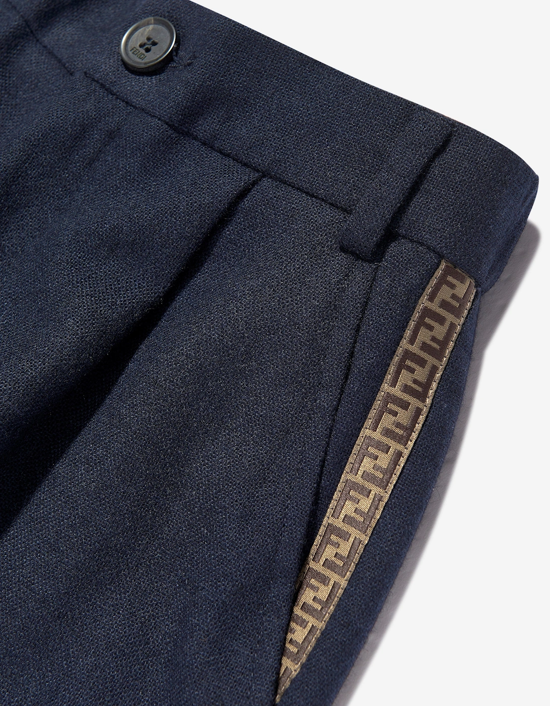 Boys Flannel Trousers in Navy