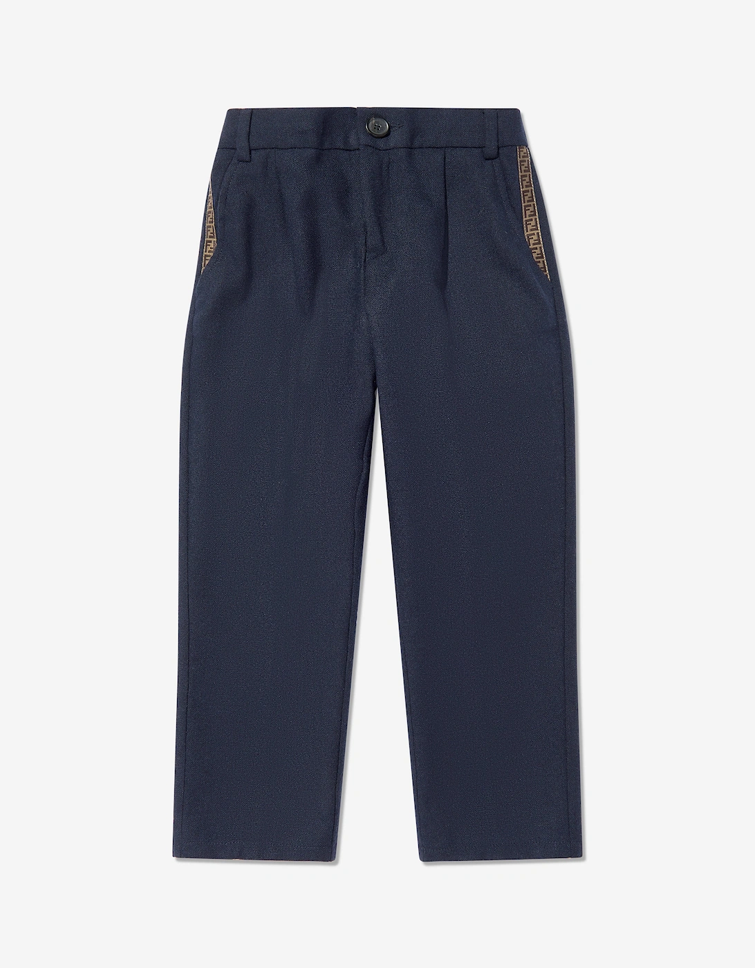 Boys Flannel Trousers in Navy, 5 of 4