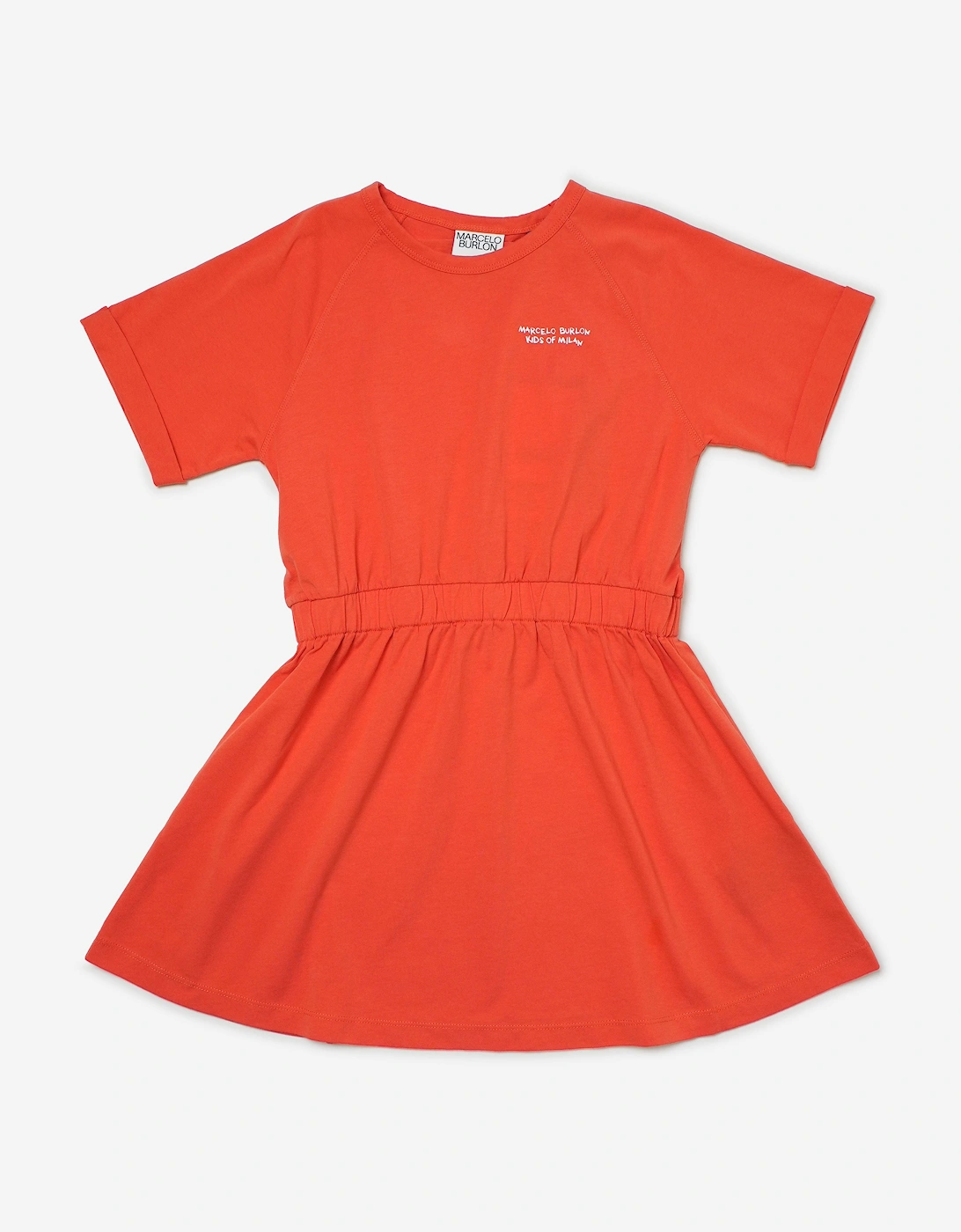 Girls Cotton Jersey Logo Dress, 5 of 4