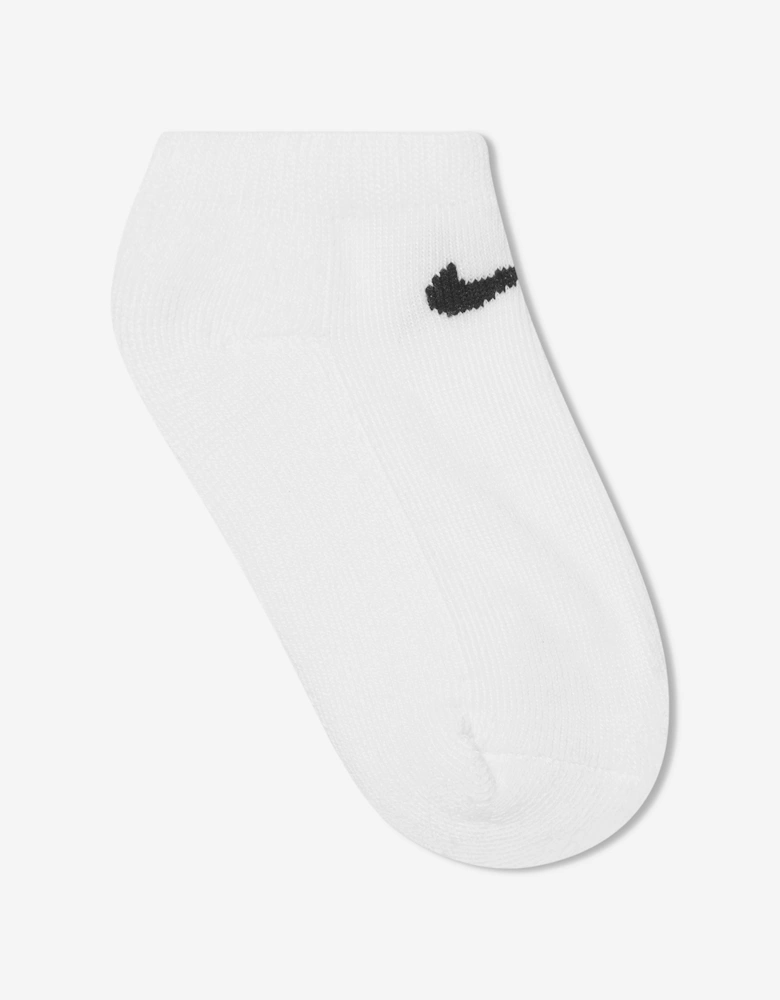 Kids 3 Pack Basic No Show Socks Set in White