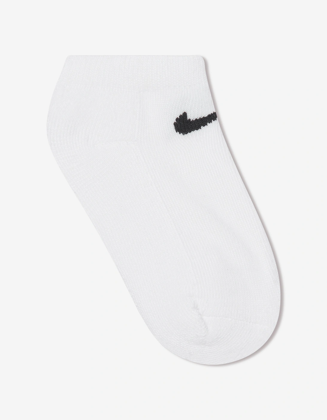Kids 3 Pack Basic No Show Socks Set in White