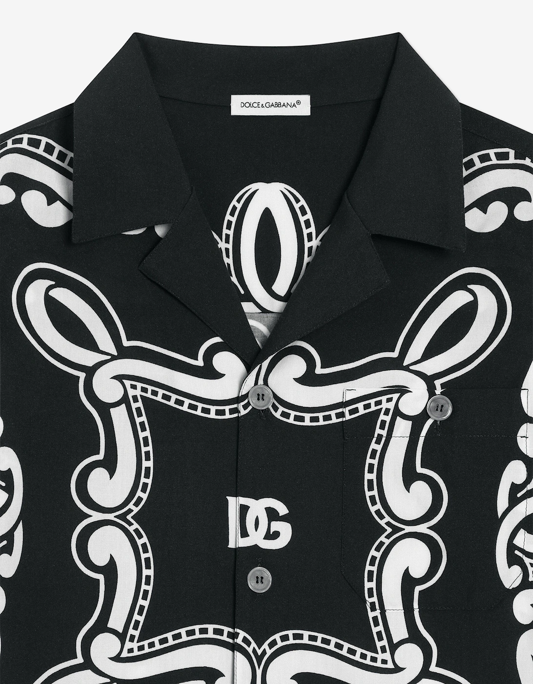 Boys Bandana Print Shirt in Black