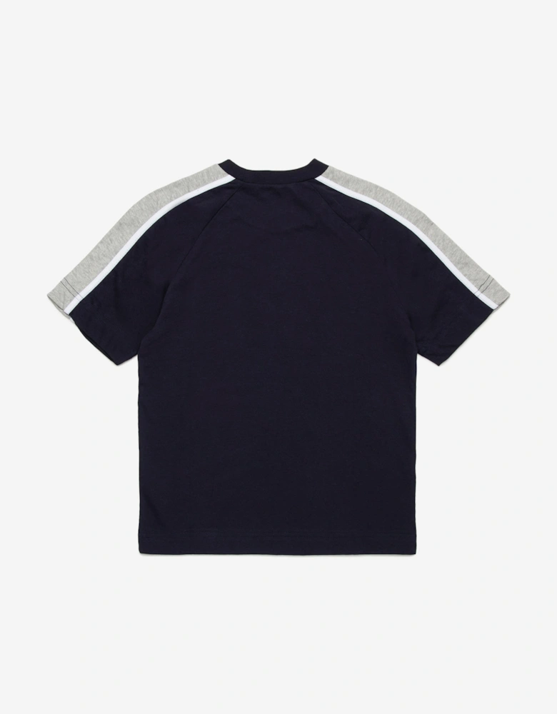 Kids Colourblock T-Shirt in Navy