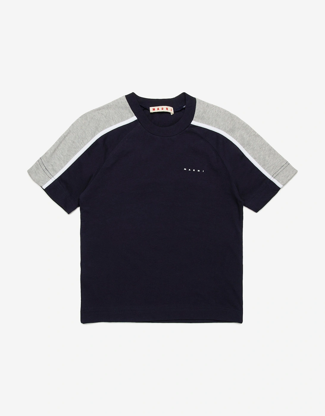 Kids Colourblock T-Shirt in Navy, 5 of 4