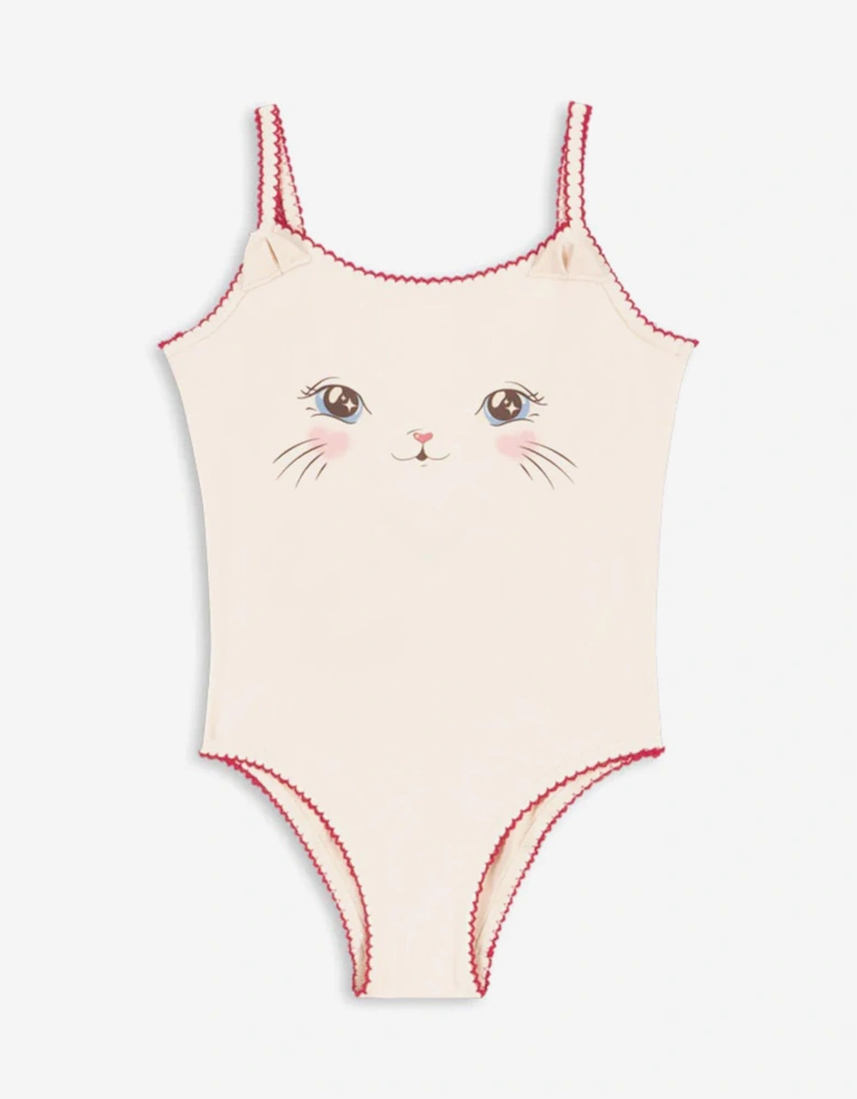 Girls Kitty Swimsuit in Pink