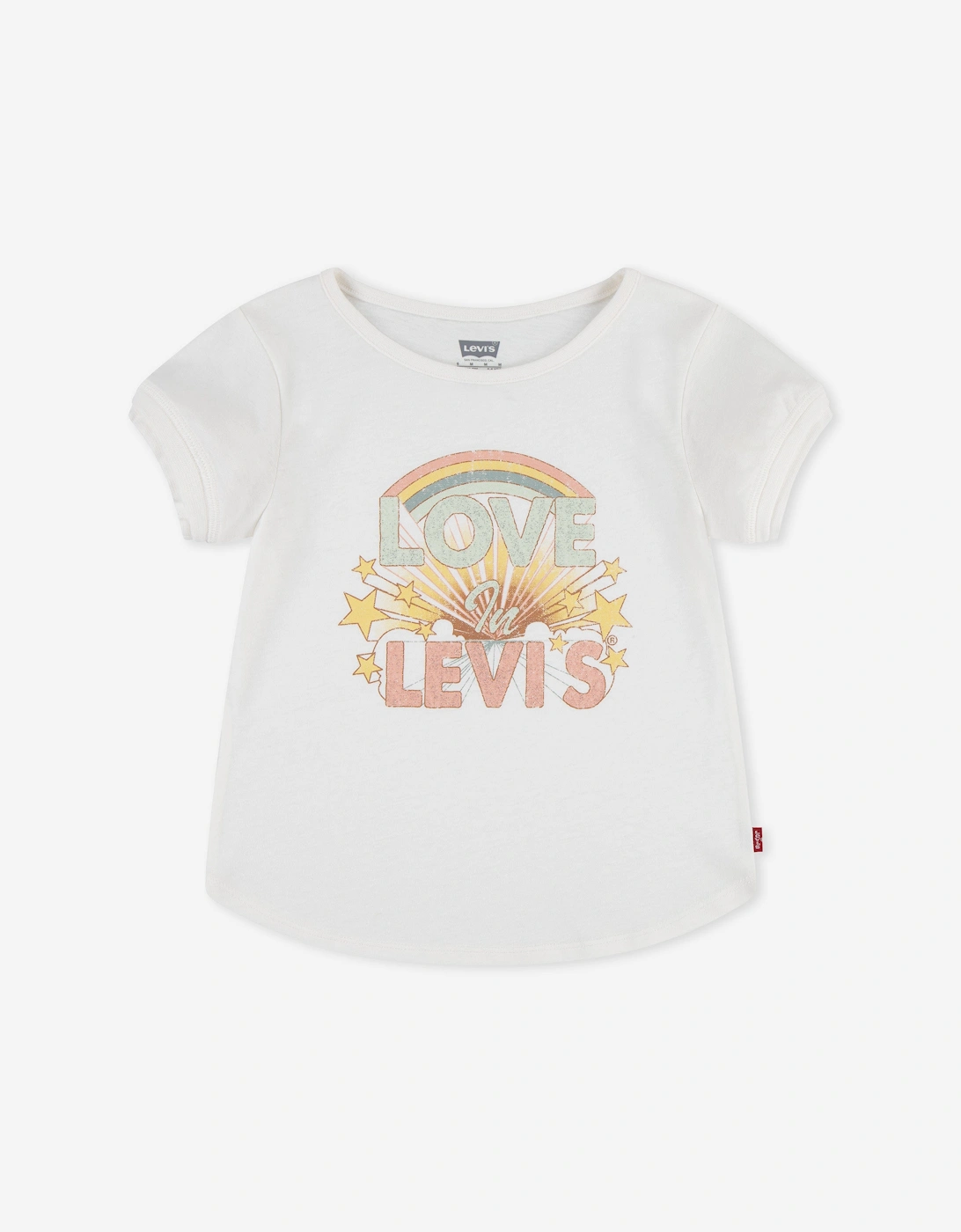 Girls Double Cuff T-Shirt in Beige, 5 of 4
