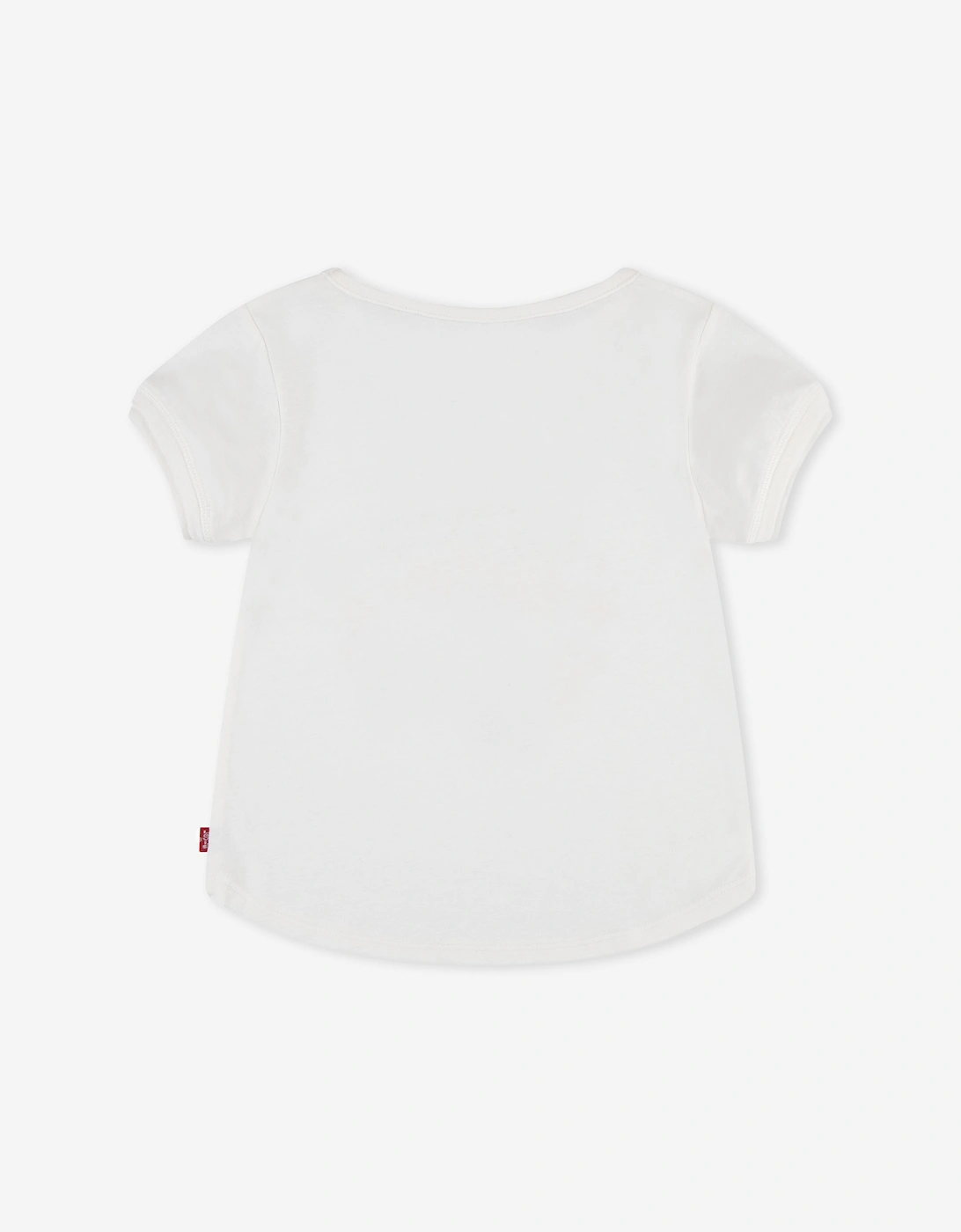 Girls Double Cuff T-Shirt in Beige