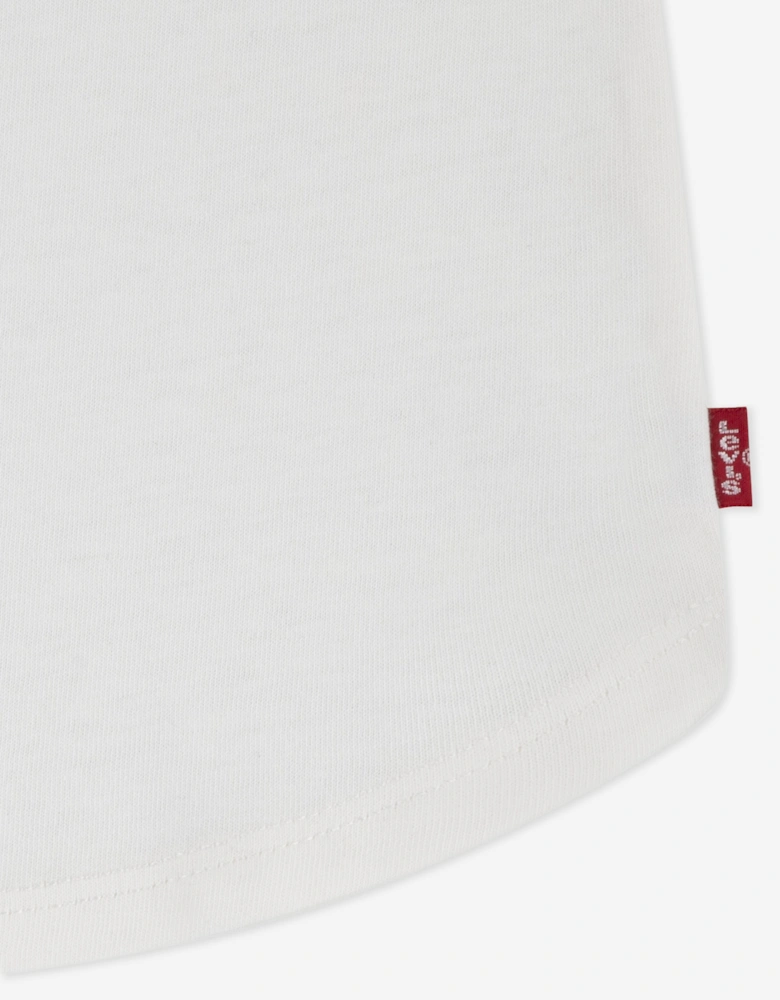 Girls Double Cuff T-Shirt in Beige