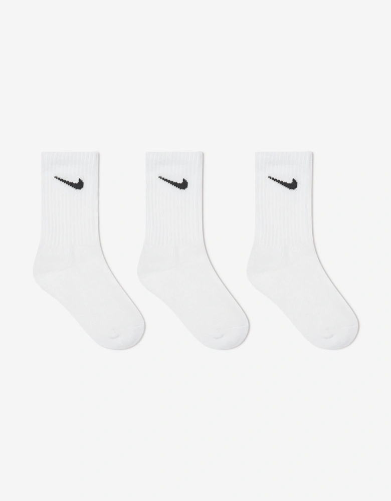 Kids Basic 3 Pack Socks Set in White