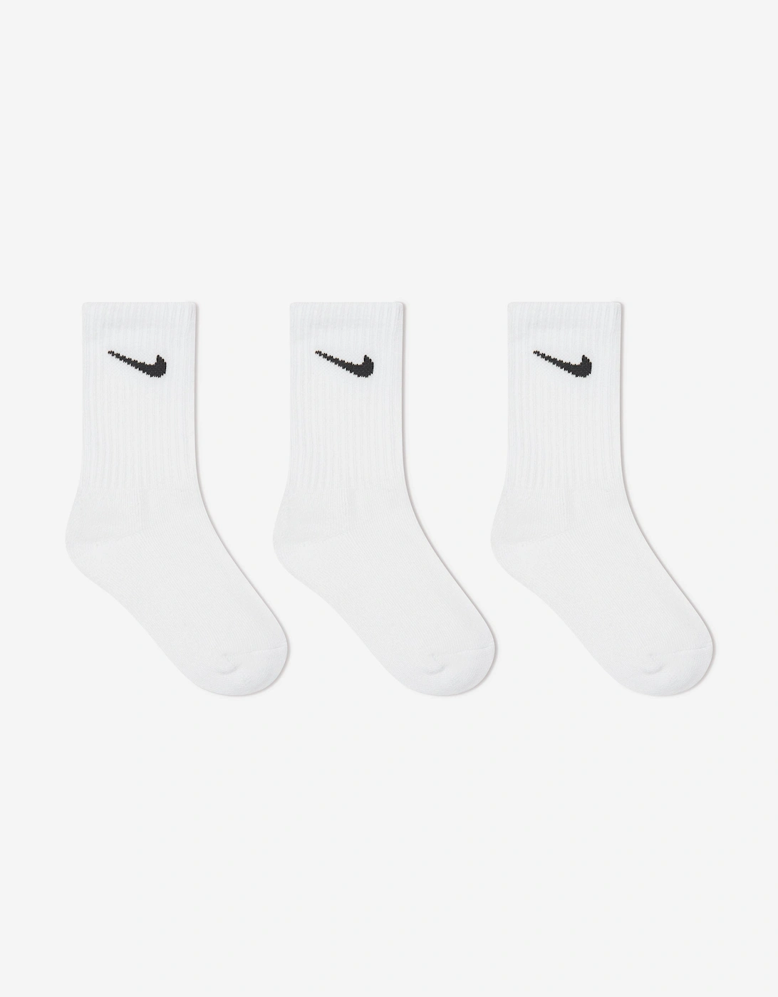 Kids Basic 3 Pack Socks Set in White, 3 of 2