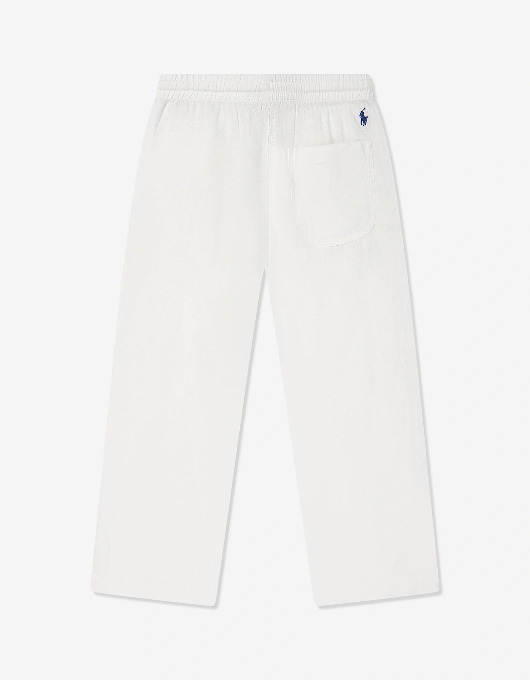 Boys Linen Trousers in White