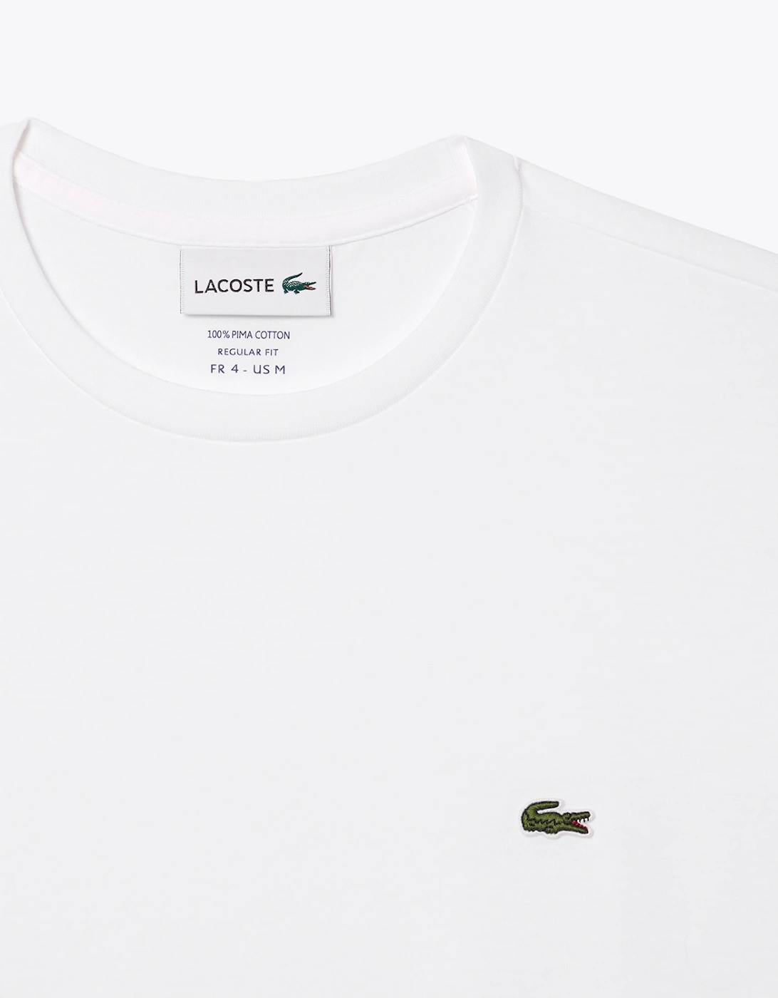 White Pima Cotton Crew Neck T-Shirt