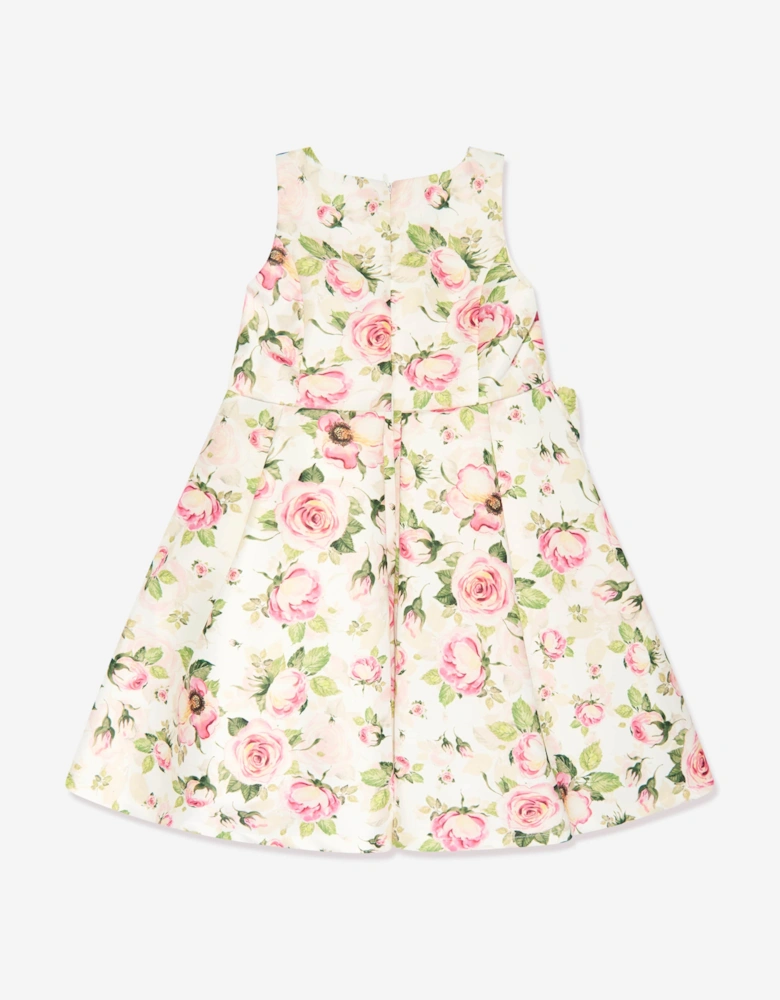 Girls Flower Dress in White