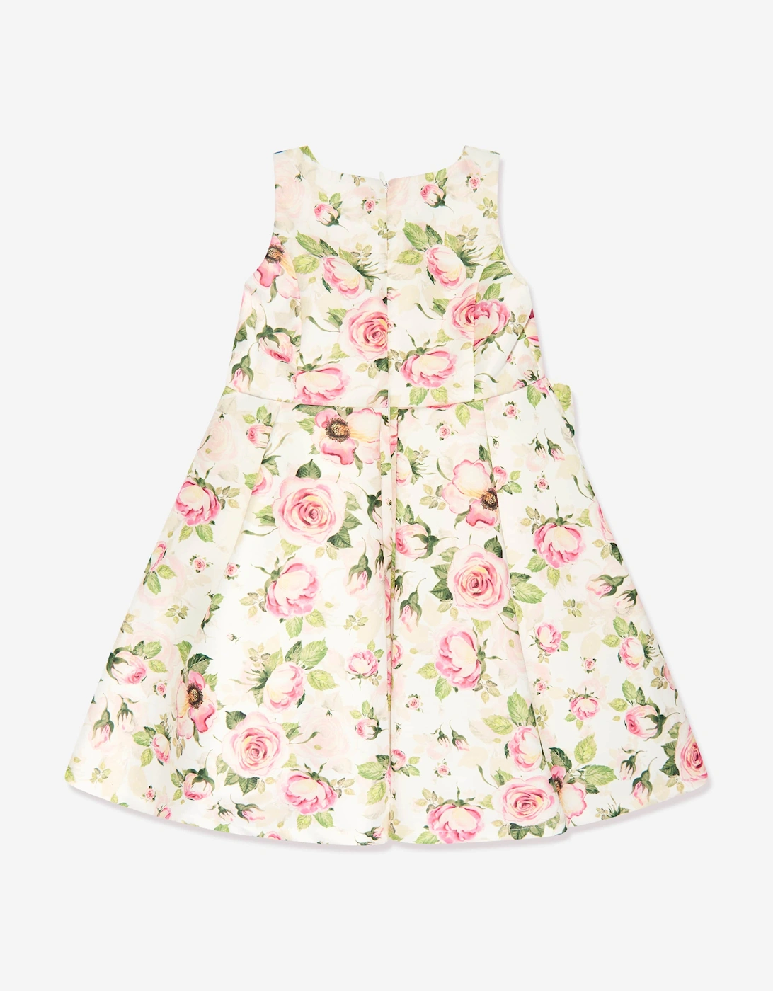 Girls Flower Dress in White