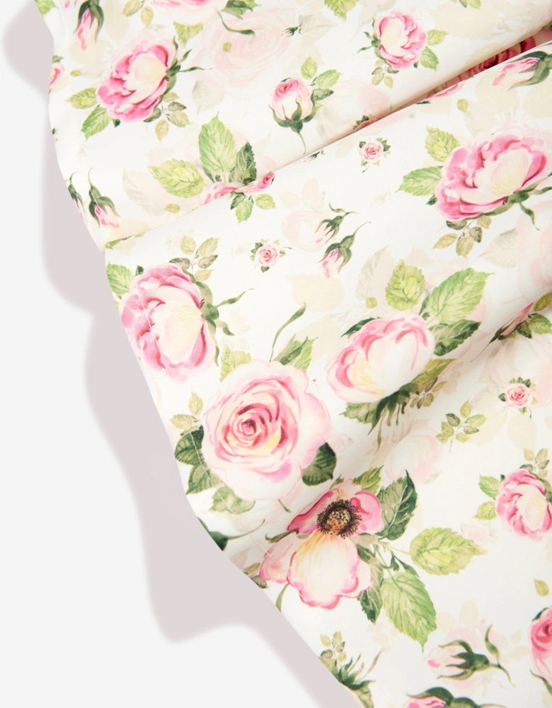 Girls Flower Dress in White