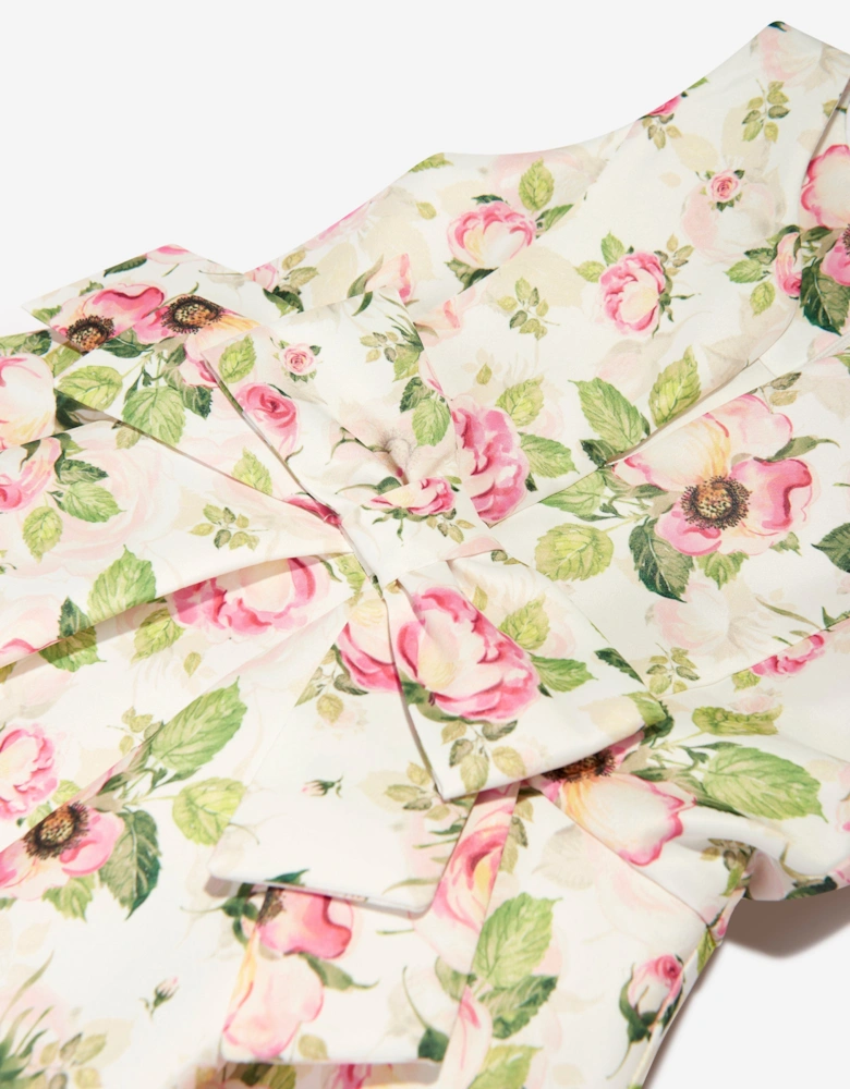 Girls Flower Dress in White