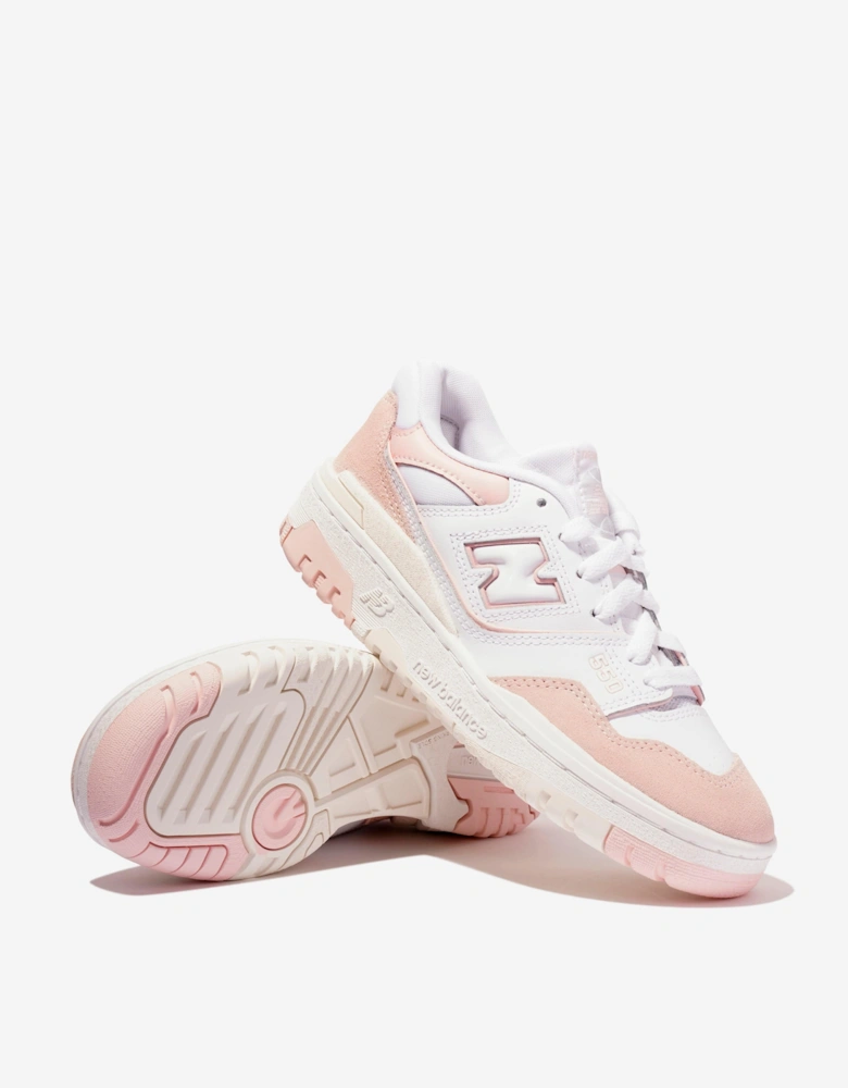 Girls 550 Logo Trainers in Pink