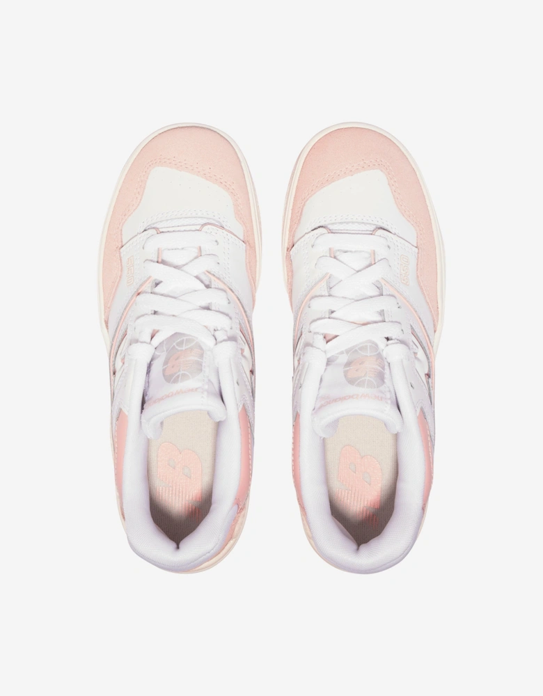 Girls 550 Logo Trainers in Pink