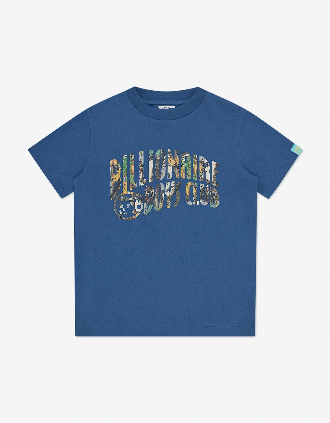 Boys Tree Camo Arch Logo T-Shirt in Navy, 5 of 4