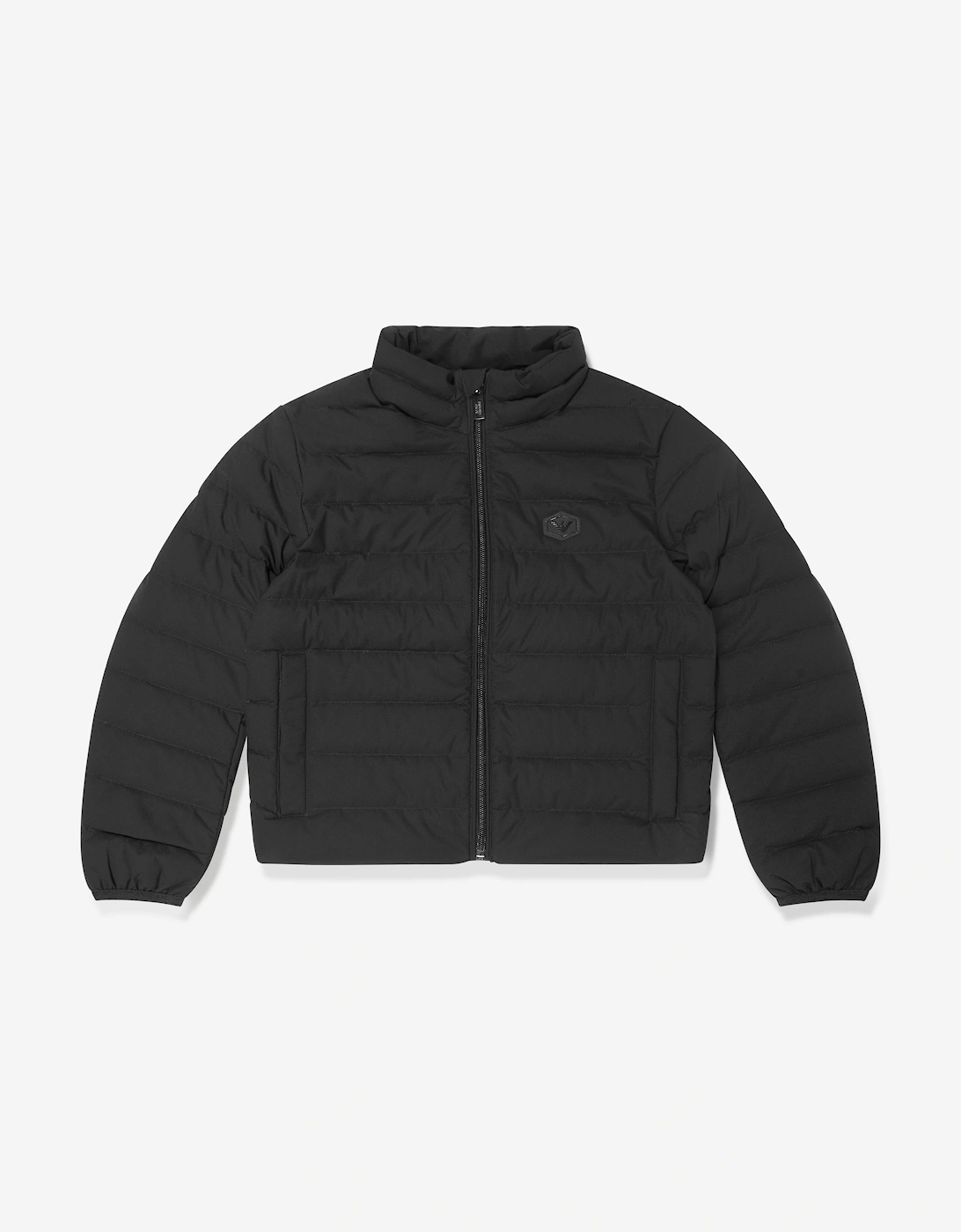 Boys Down Puffer Jacket in Black, 5 of 4