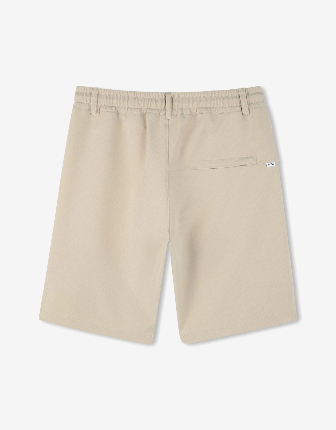 BOSS Boys Logo Bermuda Shorts in Beige