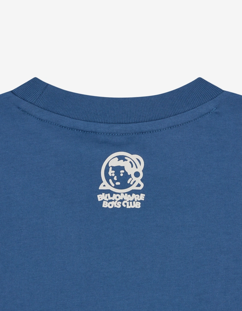 Boys Tree Camo Arch Logo T-Shirt in Navy