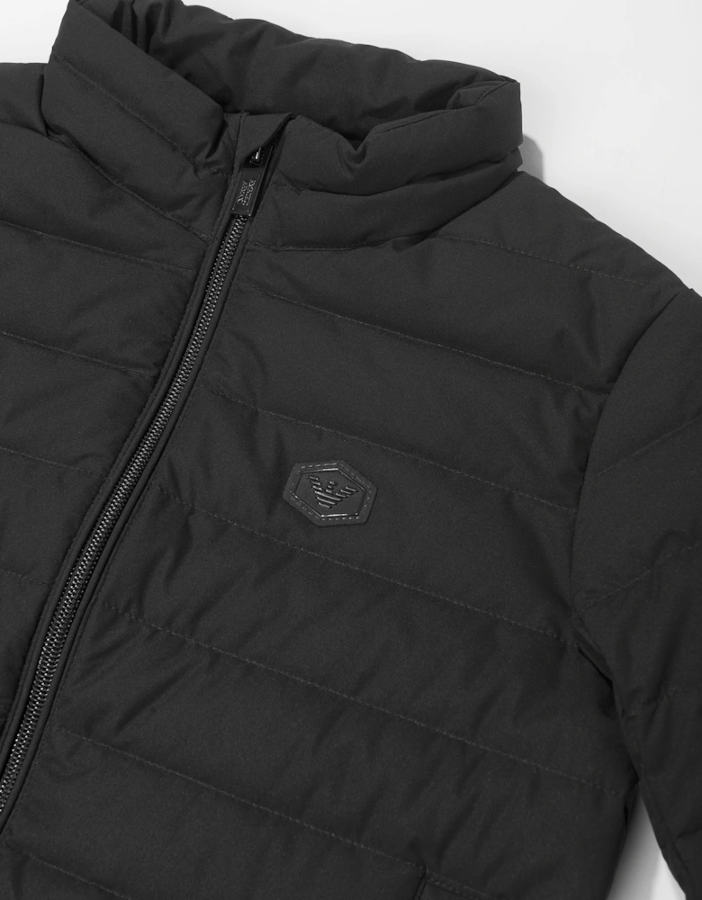 Boys Down Puffer Jacket in Black