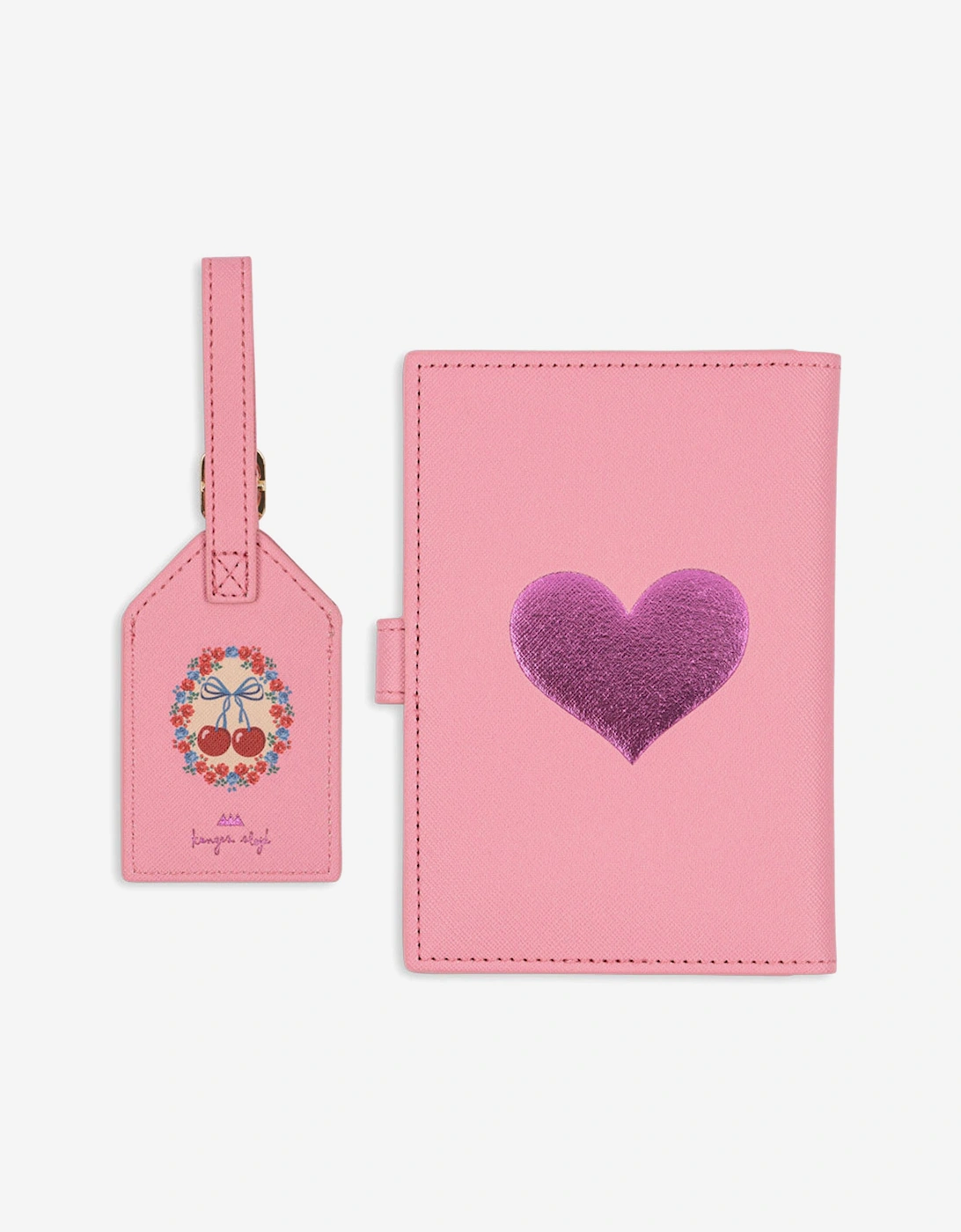 Girls Cherry  Bow Voyage Travel Set in Pink (15cm)