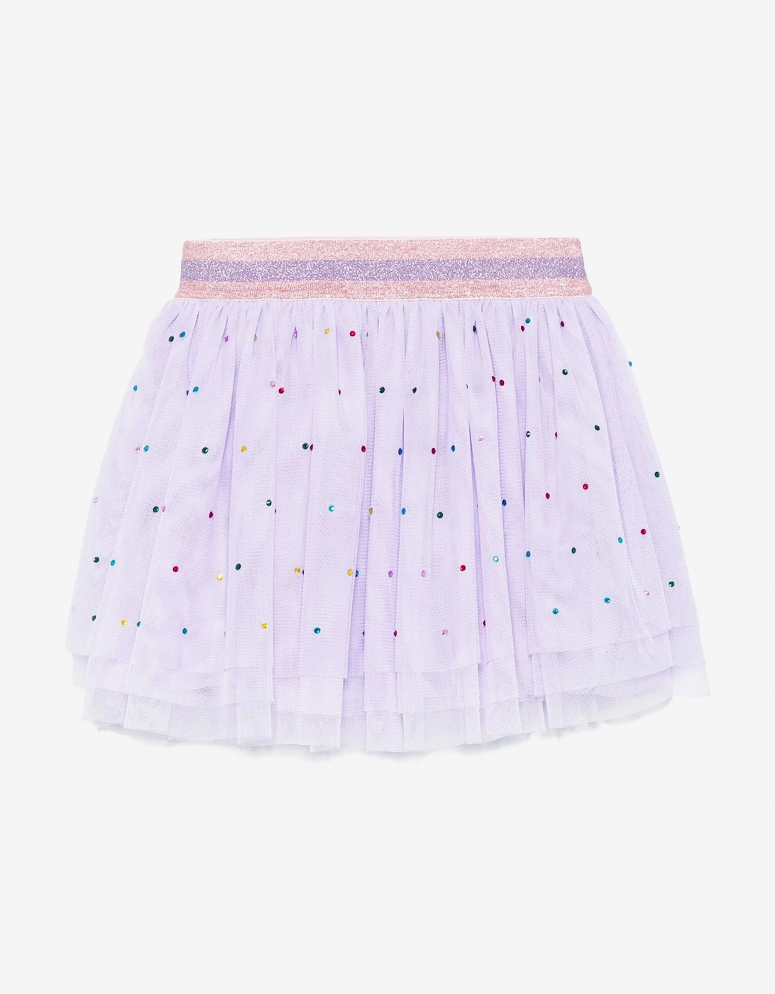 Girls Diamante Tulle Skirt in Purple