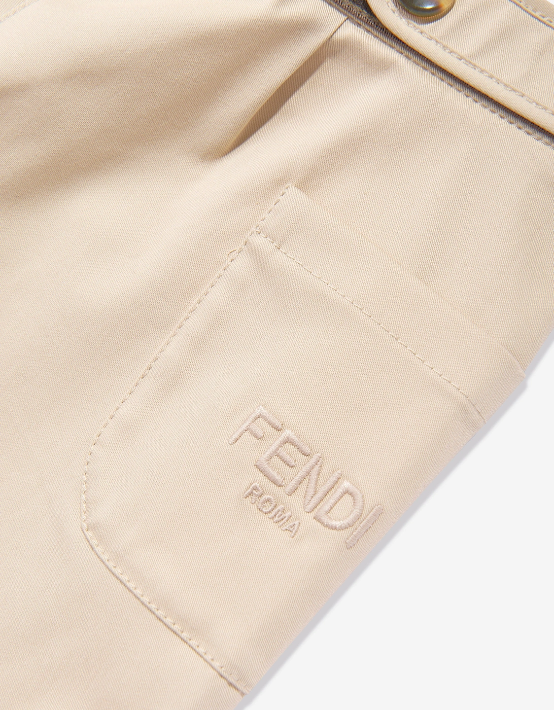 Baby Girls Stretch Gabardine Trousers in Beige